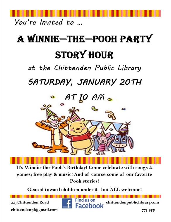 Winnie the Pooh Story Hour Jan 2018