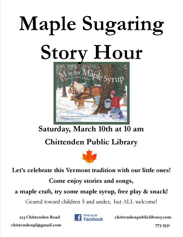 maple sugaring story hour march 2018