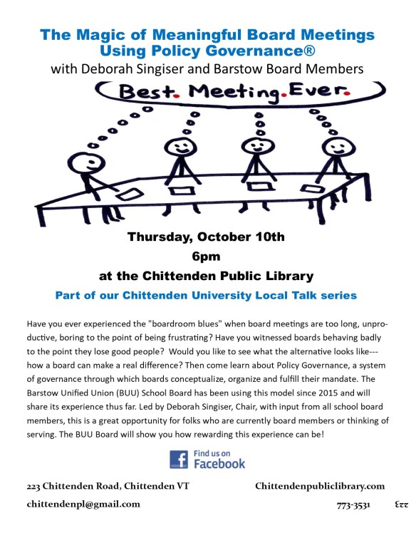 Meaningful Board Meetings CU 2019